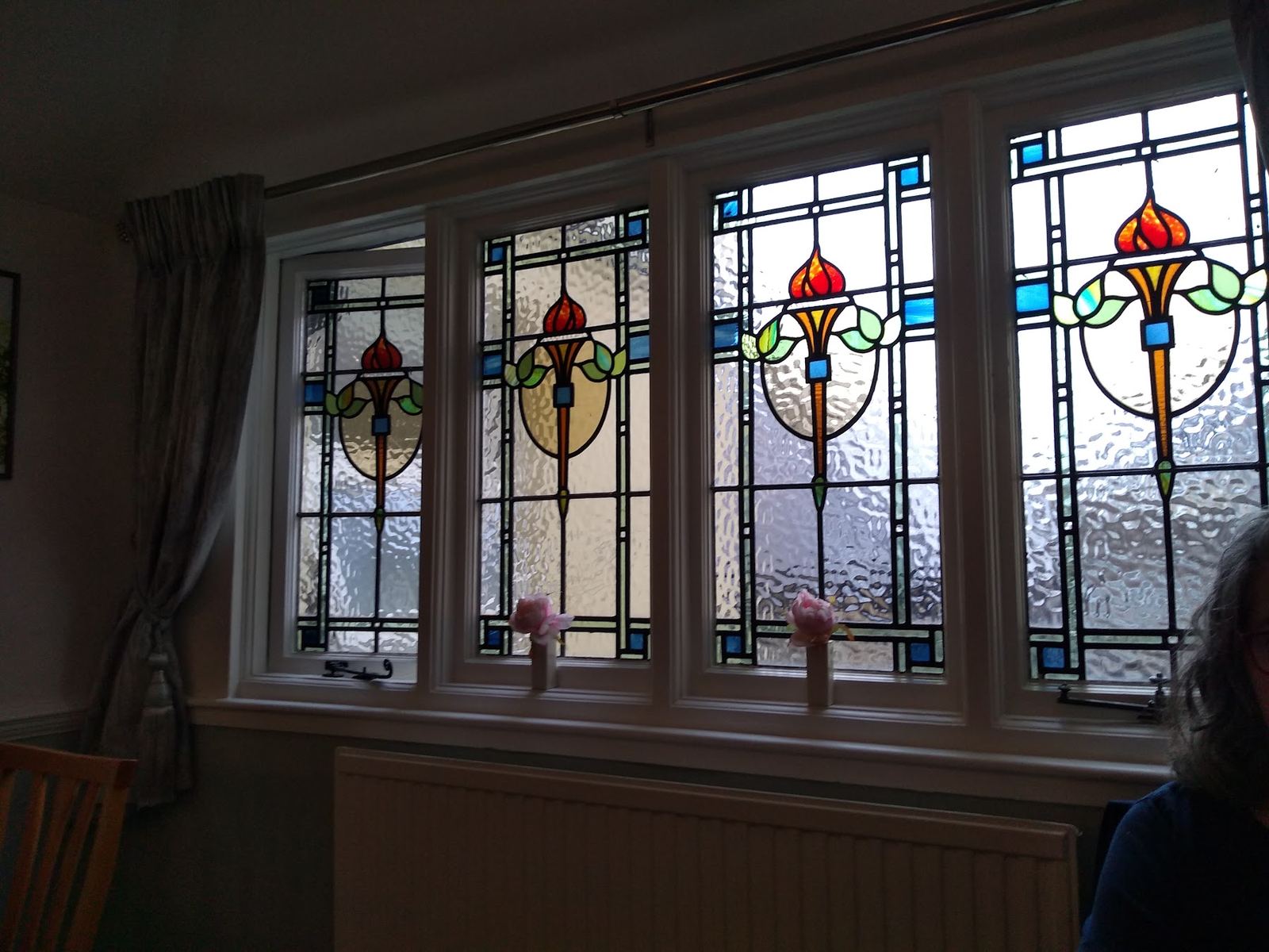 Stained glass windows at No. 6 Quality Guesthouse